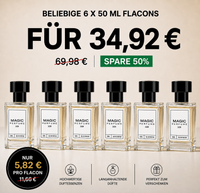 6X 50ml Parfümflaschen